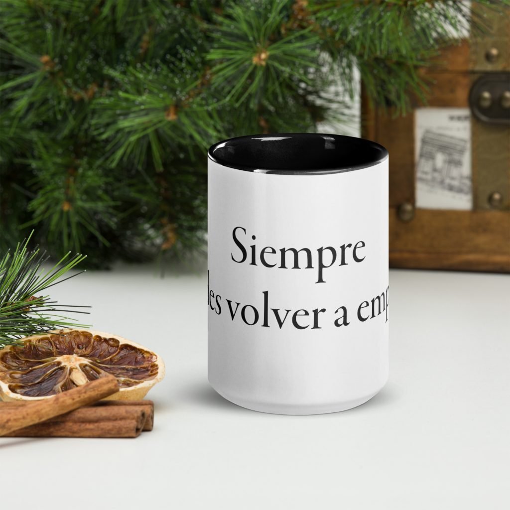 Amor propio - taza. Taza con color interior.
