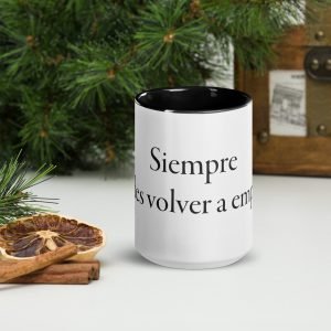 Amor propio - taza. Taza con color interior.